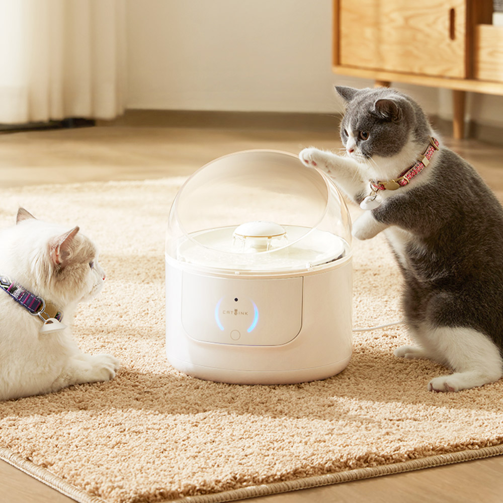 

CATLINK CL-W01 2.3L Smart Pet Fountain Dispenser, Cat Dog Puppy Drinking Bowl Feeder, Ultra-Quiet Pump, App Remote Control