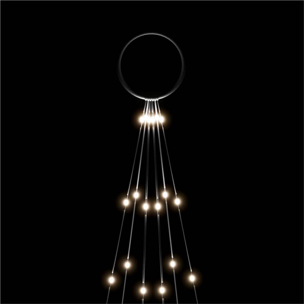 Christmas Tree on Flagpole Cold white 108 LEDs 180 cm