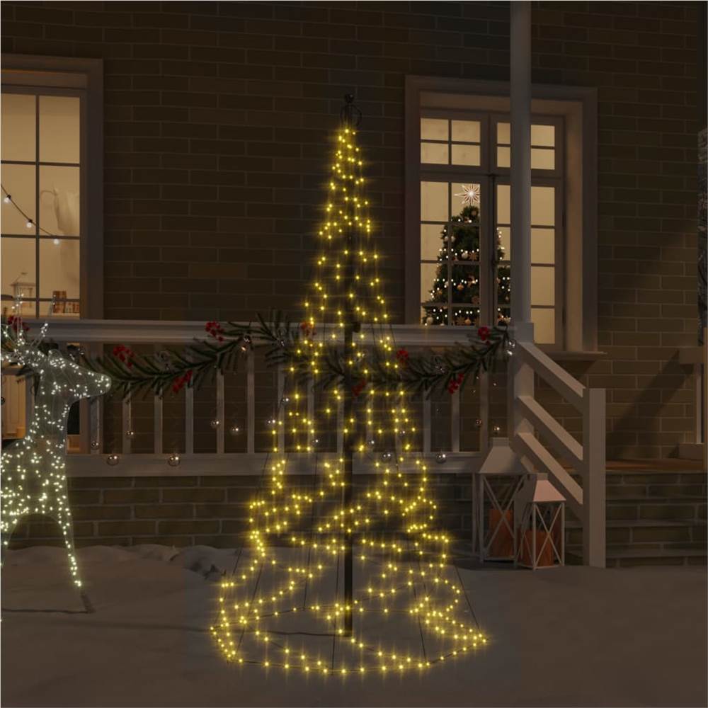 

Christmas Tree on Flagpole Warm White 200 LEDs 180 cm
