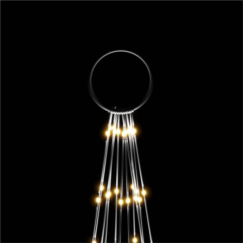 Christmas Tree on Flagpole Warm White 732 LEDs 500 cm