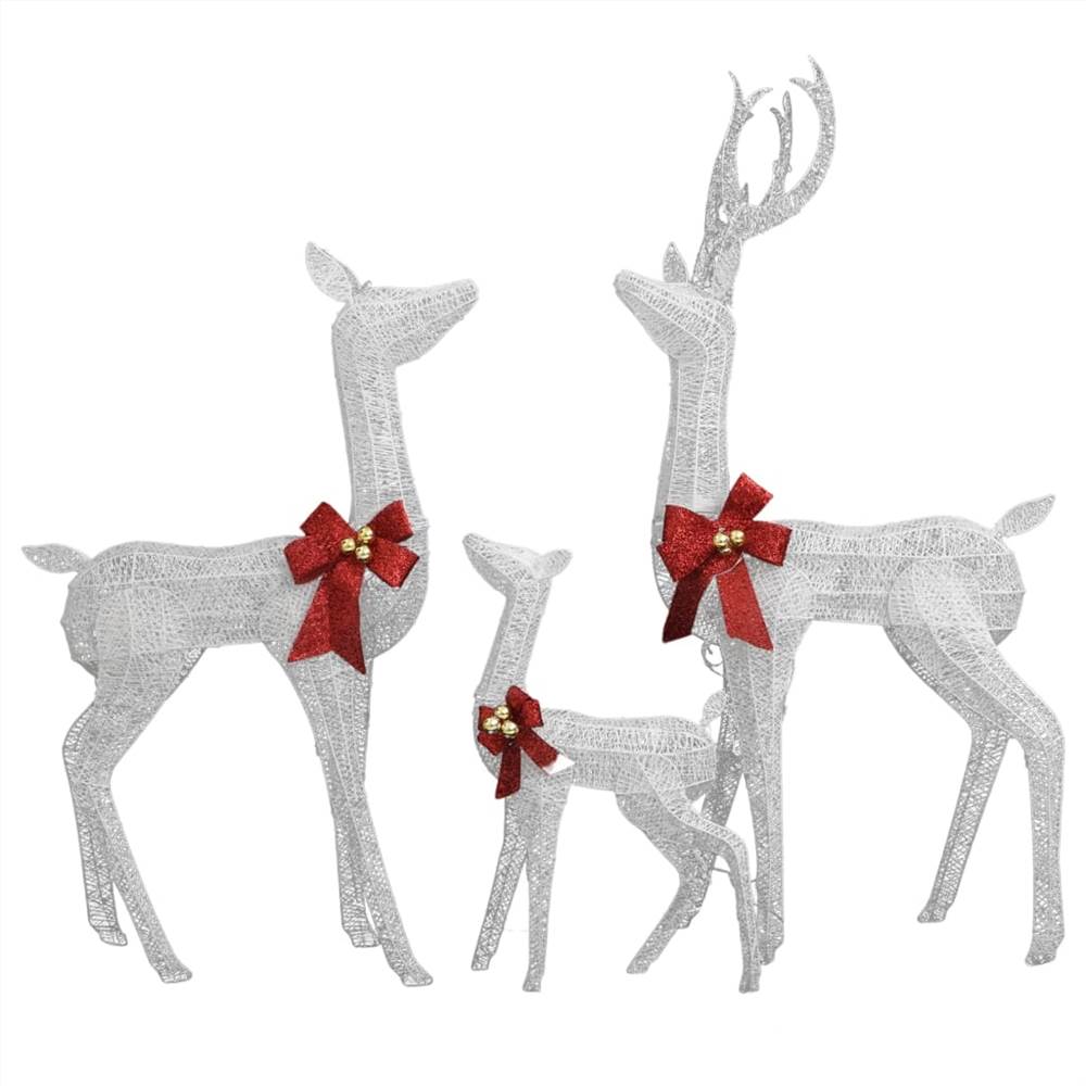 Reindeer Family Christmas Decoration Silver 201 LEDs