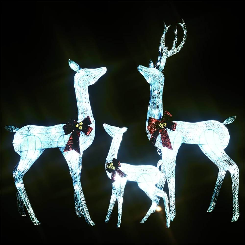 Reindeer Family Christmas Decoration Silver 201 LEDs