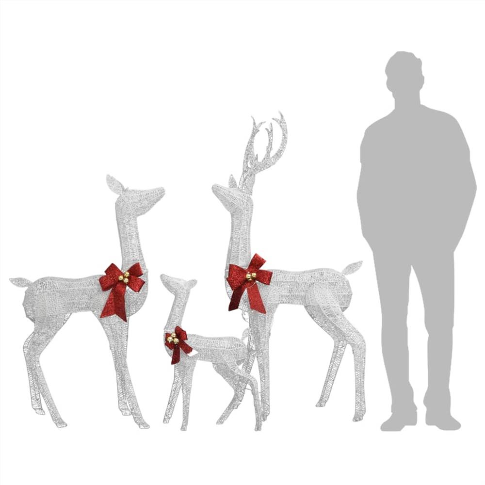 Reindeer Family Christmas Decoration Silver 201 LEDs