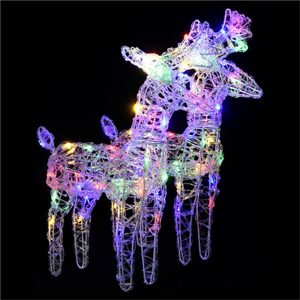 Reindeers & Sleigh Christmas Decoration 320 LEDs Acrylic