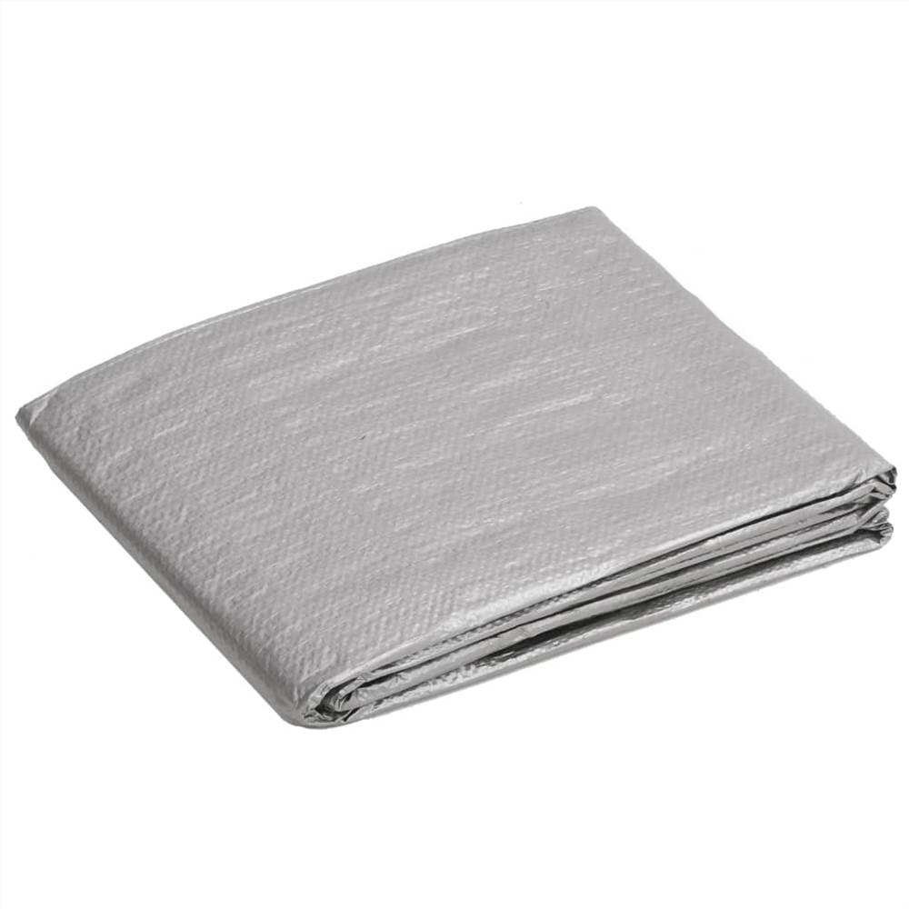Tarpaulin 90 g/m² 6x6 m Grey HDPE