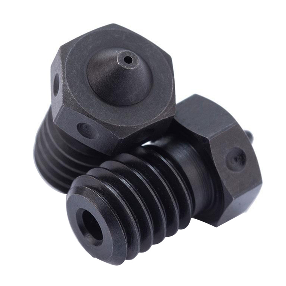 

Trianglelab E3D V6 0.3mm Hardened Steel Nozzles, Printing PEI/PEEK/Carbon Fiber Filament, for V6 Hotend, Black