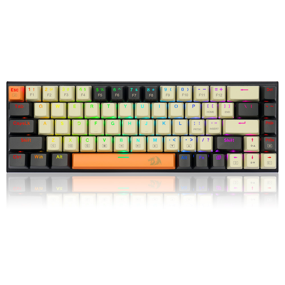 

Redragon K633CGO-RGB Ryze 68 keys Compact Mechanical Gaming keyboard RGB Backlight Red Switch - Black