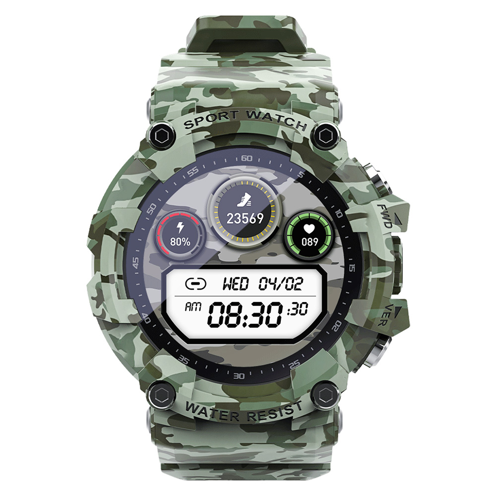 

LOKMAT ATTACK 2 Smartwatch 1.28'' TFT LCD Screen Bluetooth 5.1 IP68 Waterproof HR & BP Monitor, Fitness Tracker - Green