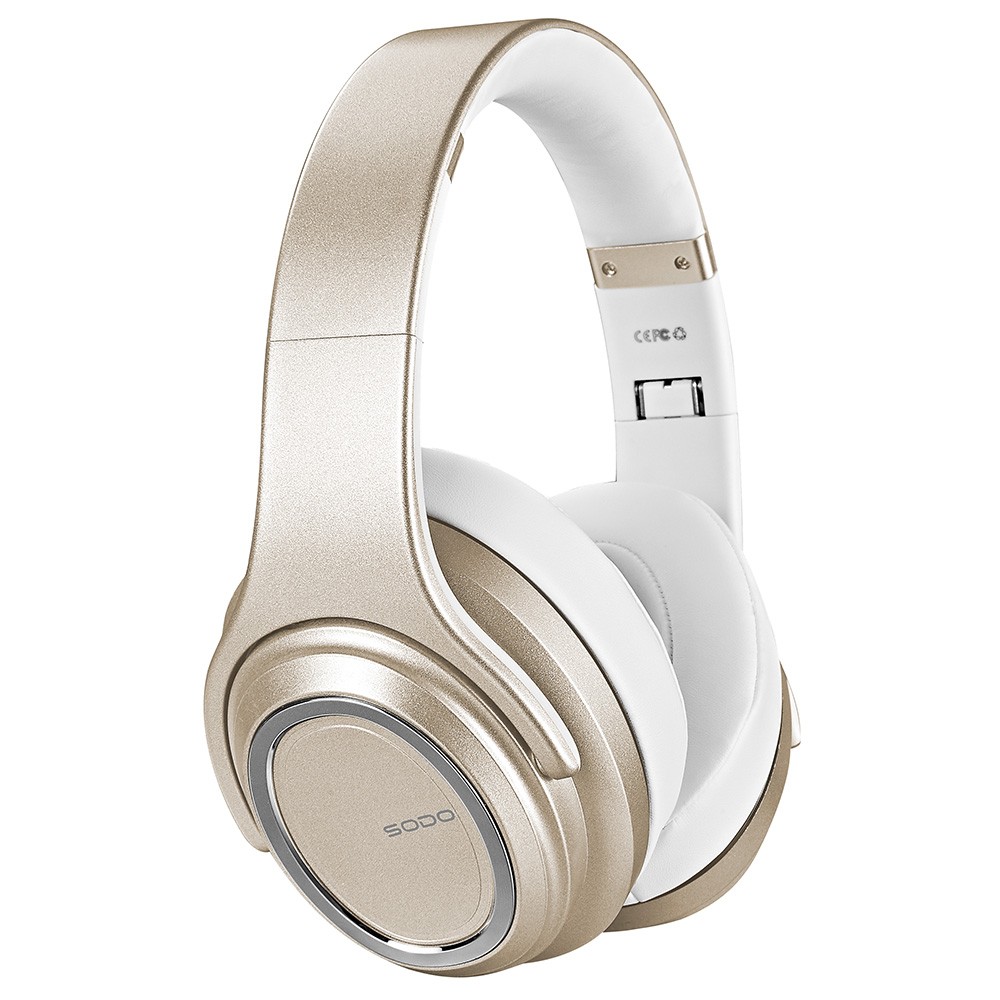 

SODO MH11 2-in-1 Wireless Bluetooth Headphone & Speaker, Built-in 3-EQ Foldable Headset with Mic Support TF Card - Gold, Multi color