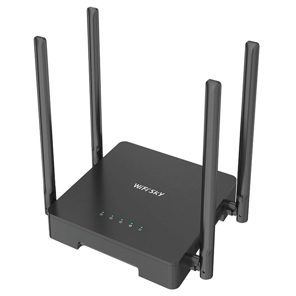 

WiFiSky GR402 4G Router 1800Mbps WiFi6 Dual Band Wireless Router Support MESH Networking 1.2GHz CPU 256MB Memory - EU, Black