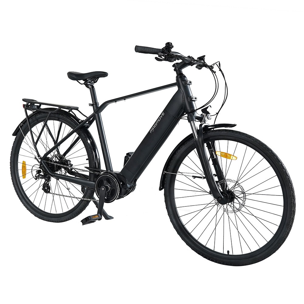 

MAGMOVE CEH56M 28 Inch City Electric Bike Bafang Mid-Drive 250W Motor 25Km/h Speed 36V 13Ah LISHEN Detachable Battery 100KM Max Range 150KG Load Double Disc Brakes Shimano 8-Speed Gear Front Shock Absorption - Step Over