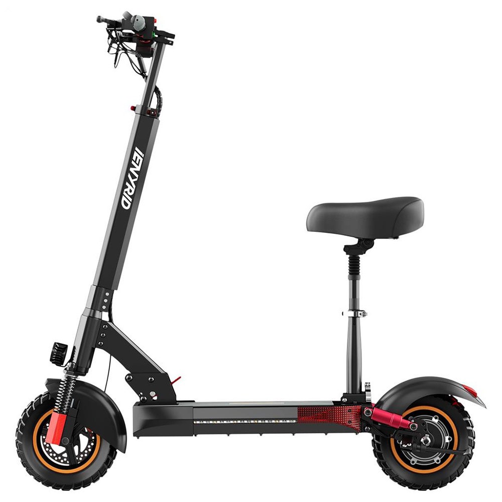 

iENYRID M4 Pro S Electric Scooter 10 Inch Off-Road Tires 48V 600W Motor 40-45Km/h Max Speed 16Ah Lithium Battery 40-60KM Range 150KG Max Load Mechanical Disc Brakes with Seat, Black