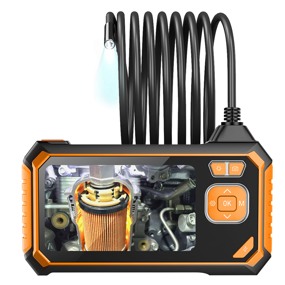 

ANESOK 113B Endoscope, 4.3 inch IPS Screen, Single Lens, 1080P Resolution, 6 Adjustable LED Lights, 3 Hours Working Time, IP67 Waterproof, 1m Cable - Orange