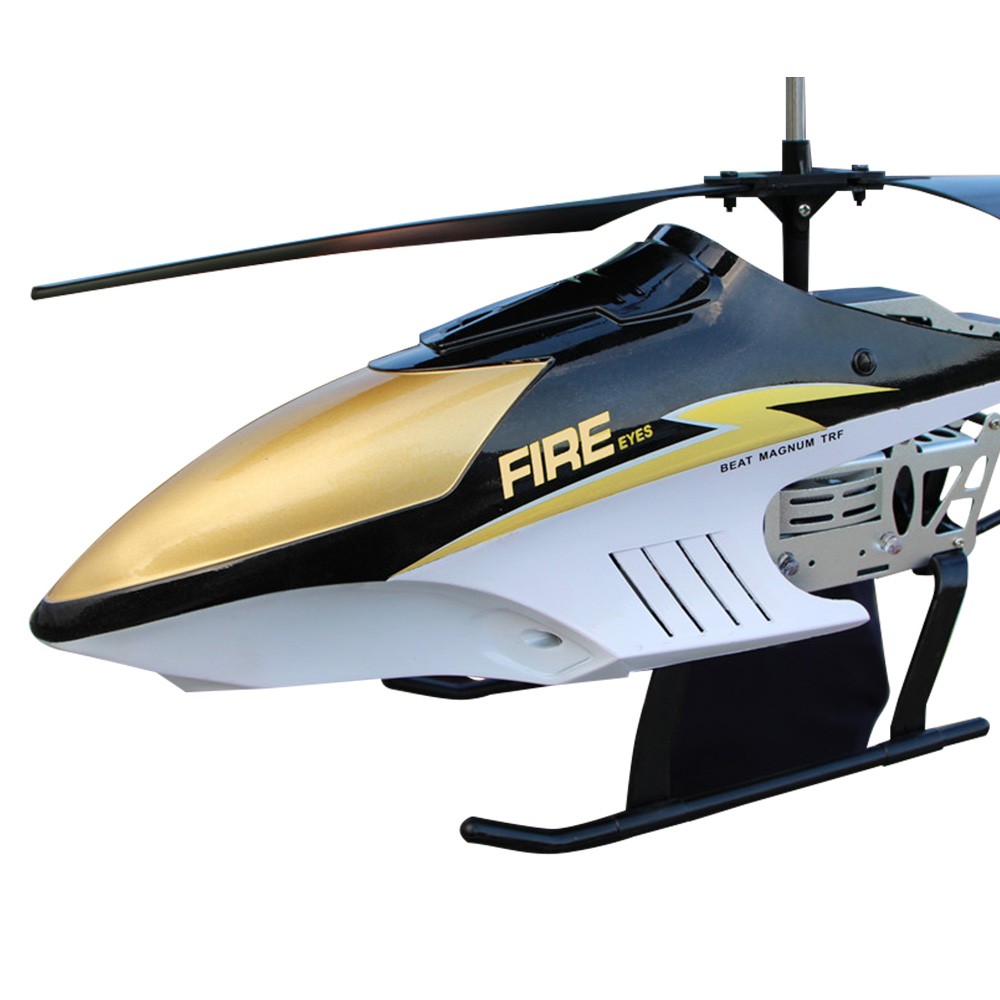 

3.5CH 75cm Super Large Remote Control Drone Durable RC Helicopter 2 x 2300mAh Batteries Type B - Gold