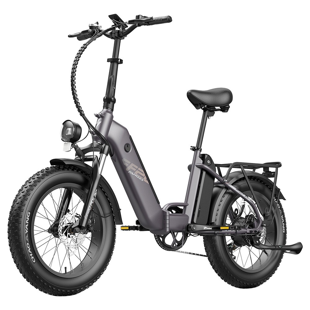 

FF20 Polar Electric Bike 48V 500W Motor 40Km/h Max Speed Dual 10.4Ah Batteries for 150KM Range 20*4.0 Inch CHAOYANG Fat Tire Double Disc Brakes Shimano 7-Speed Gear LCD Color Display - Grey
