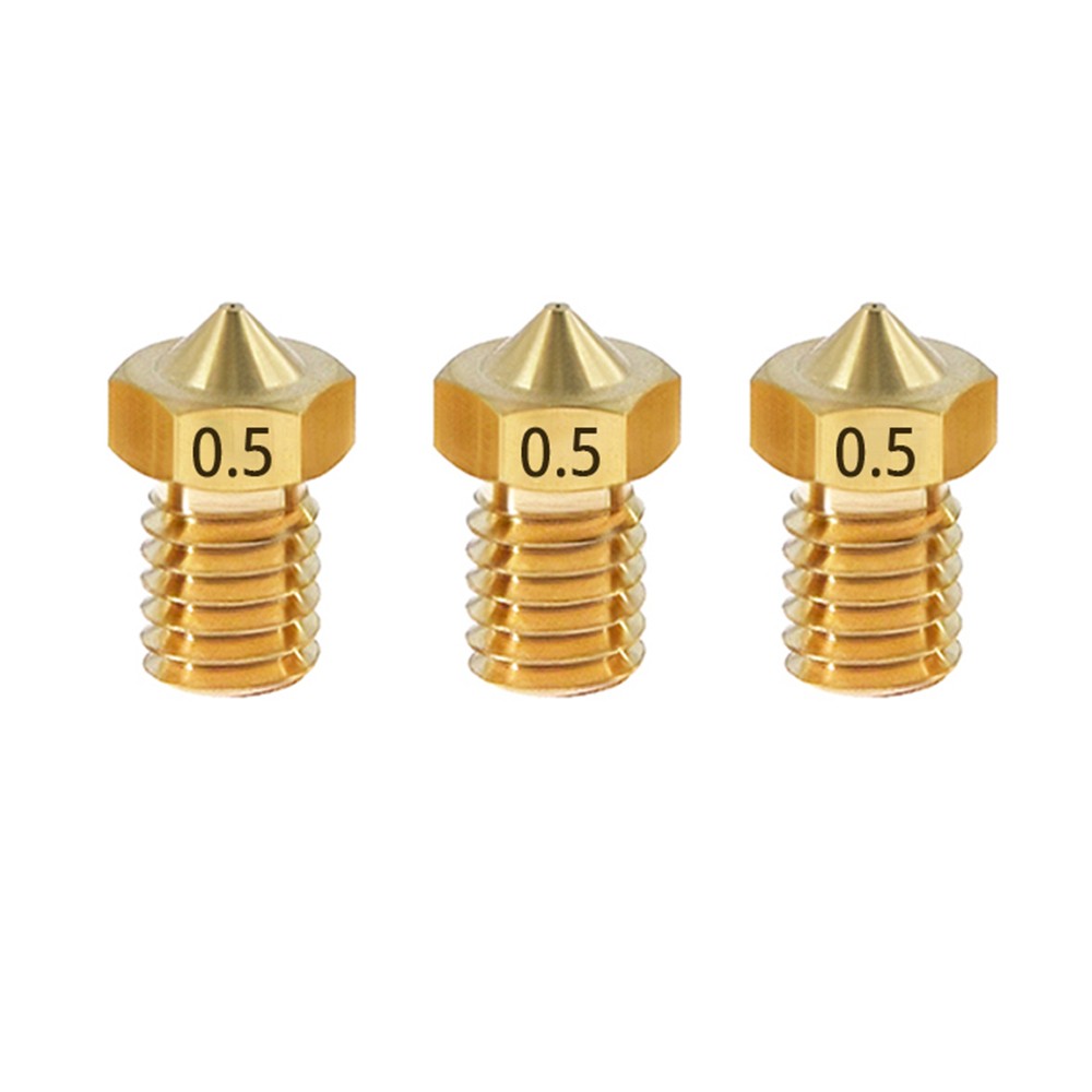 

TWO TREES 3pcs 0.5mm Brass E3D V6 Nozzle with M6 Thread