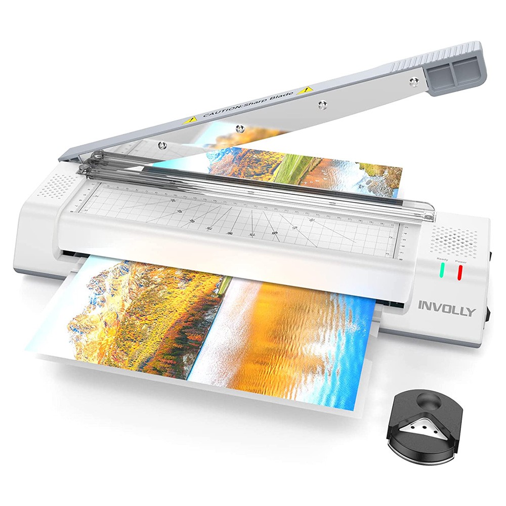 

Involly OL381C A3 A4 Cold and Hot Laminator Machine with 16 Laminating Bags, No Bubbles, No Paper Jamming, for Home Office School
