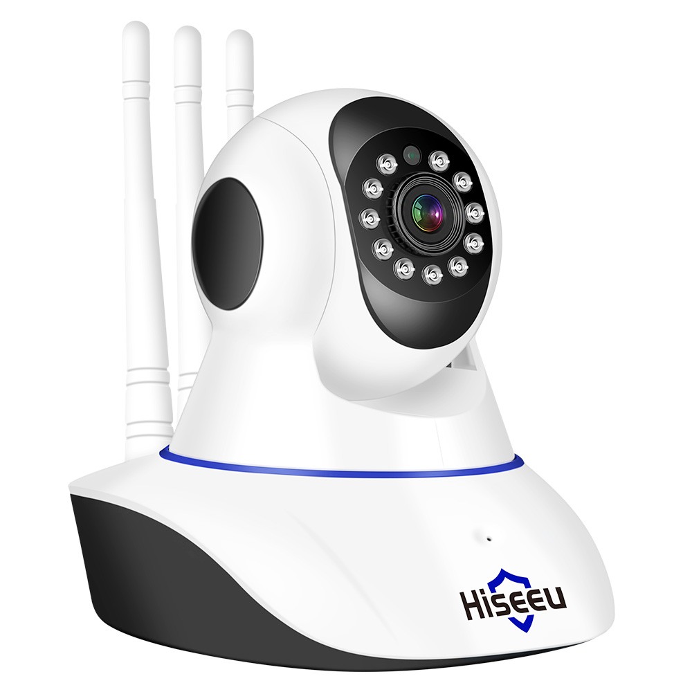 

Hiseeu 2MP Home Security IP Camera with 64GB Card, Baby Monitor, Smart Auto Tracking, Video Record, Infrared Night Vision, Two-way Audio, 11 IR LEDs, WiFi Connection