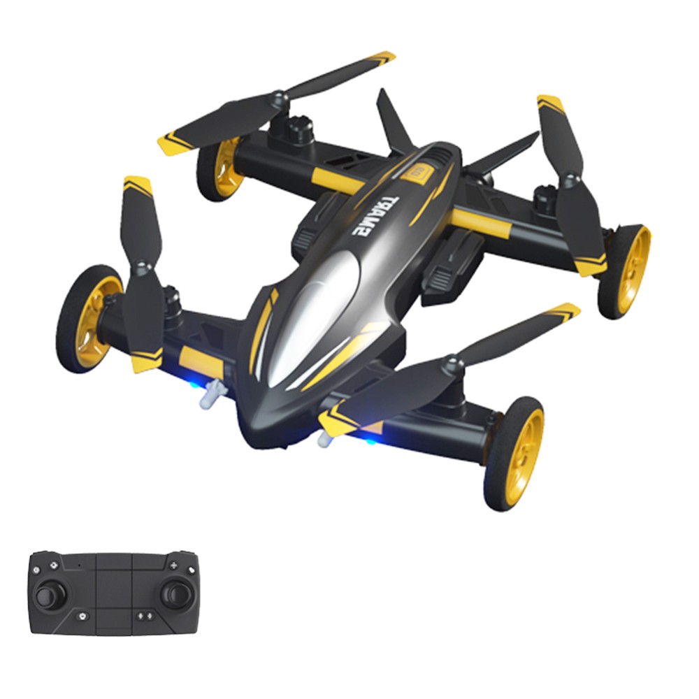 

JJRC H110 Land & Air Firing Battle Drone with HD Camera, 360 Degree Flip, Shoot by Gesture, APP Control, 2 Batteries - Gold