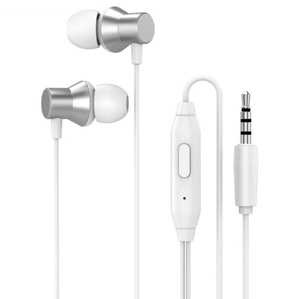 

Lenovo HF130 3.5mm Wired Headphone In-Ear Heavy Subwoofer Driver Stereo with Microphone - White