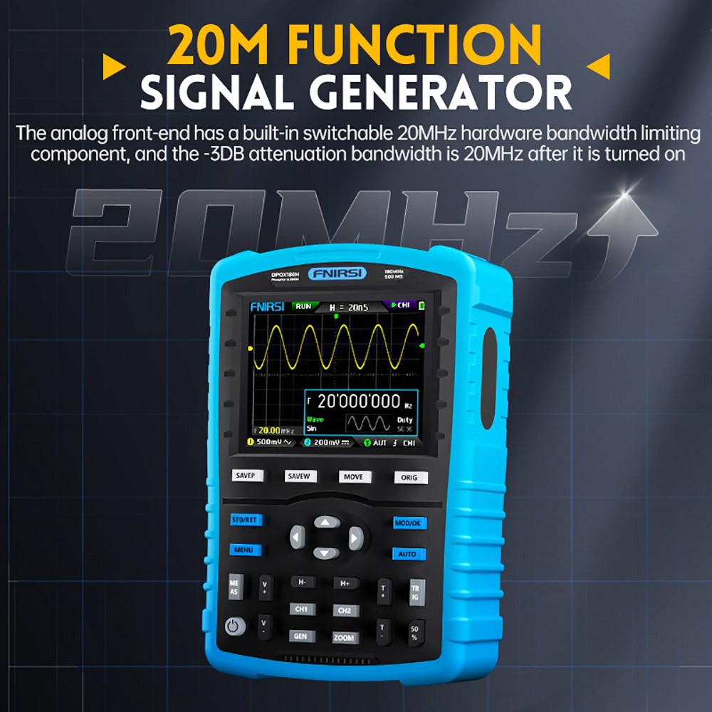 Fnirsi Dpox H In Handheld Phosphor Digital Oscilloscope Eu Plug