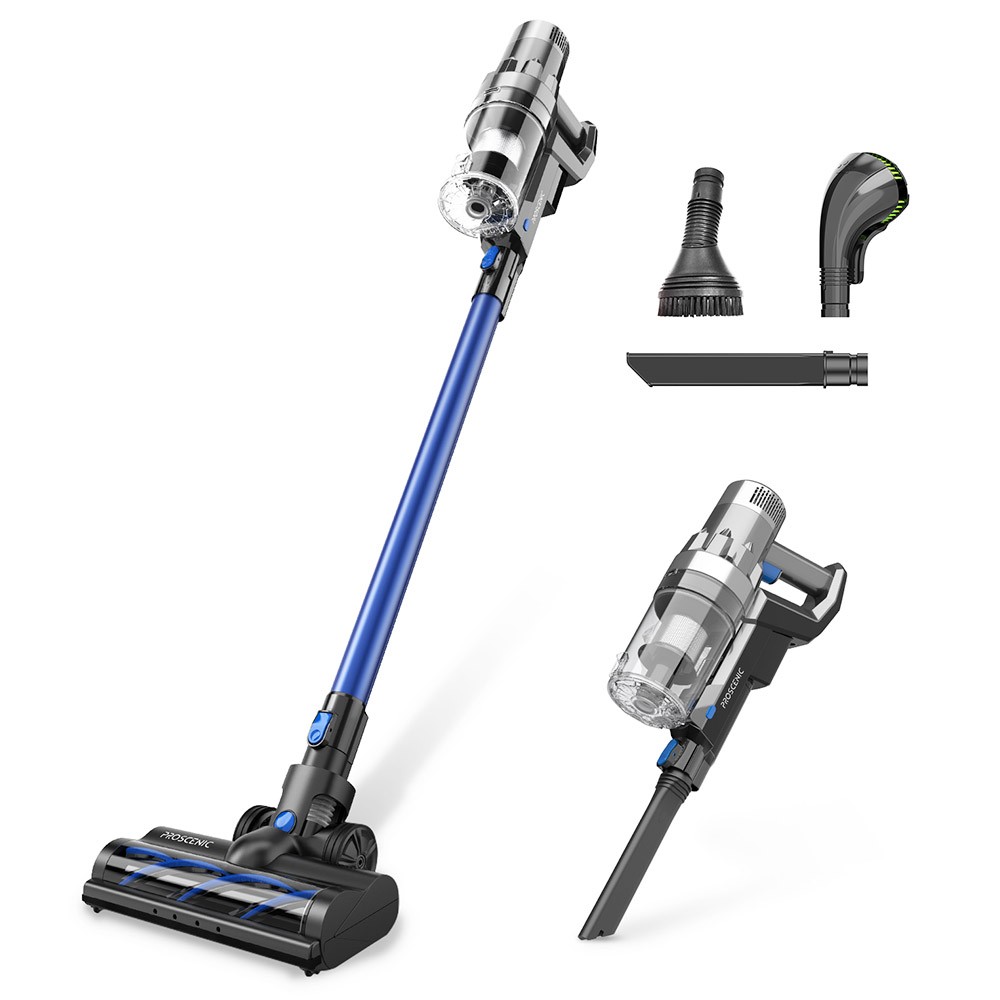 

Proscenic P11 Animal Cordless Vacuum Cleaner, 26000Pa Suction, Pet Power Brush, 650ml Bin Capacity, Detachable Battery, Max 45Mins Runtime, LED Touch Screen
