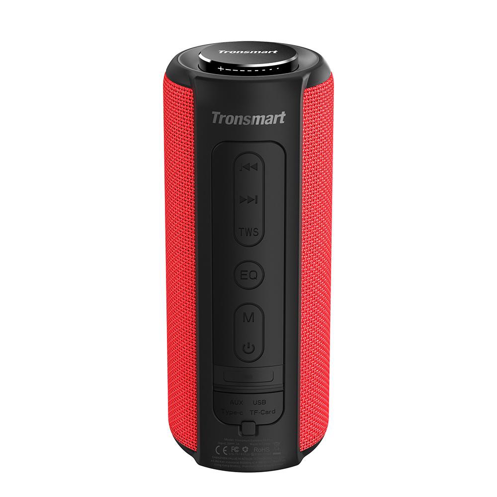 

Refurbished Tronsmart Element T6 Plus Portable Bluetooth 5.0 Speaker with 40W Max Output, Deep Bass, IPX6 Waterproof, TWS - Red