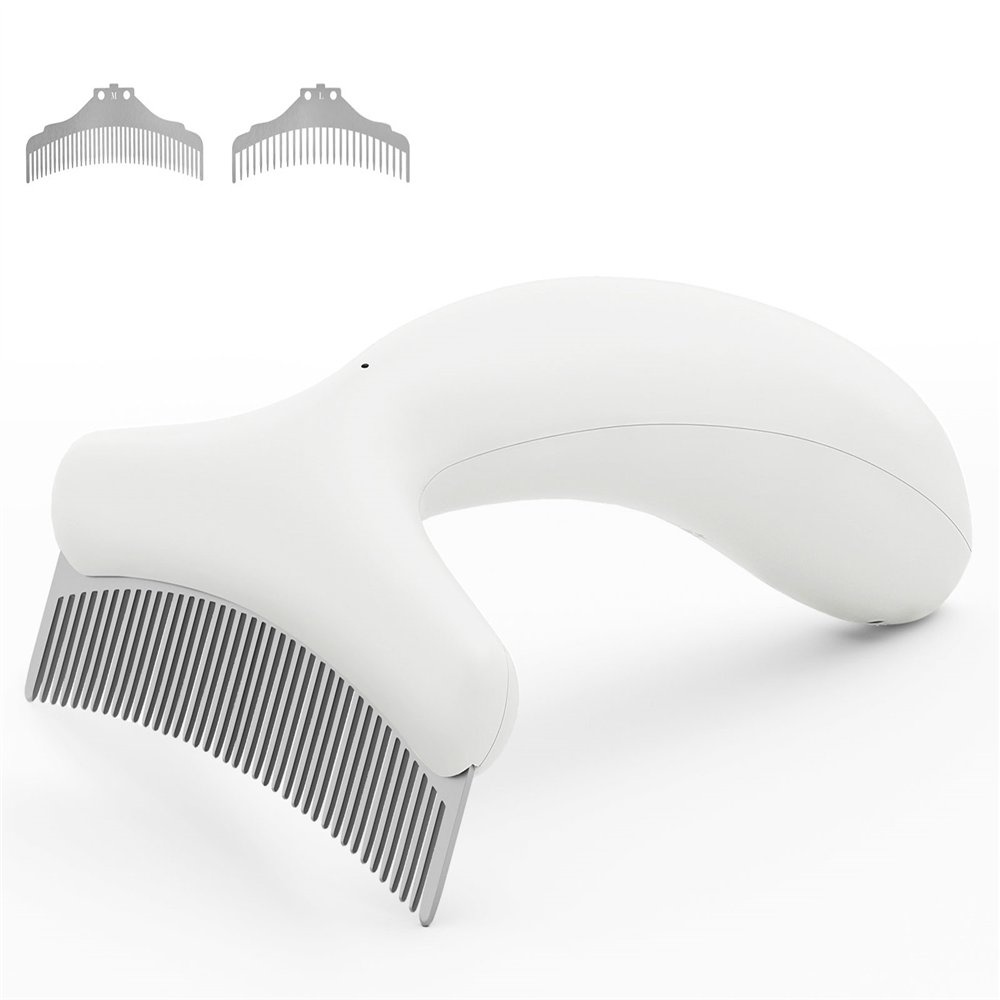 

2PCS Fluffee Pet Hair Comb with 0.8mm / 1.0mm / 1.5mm Replaceable Combs - White