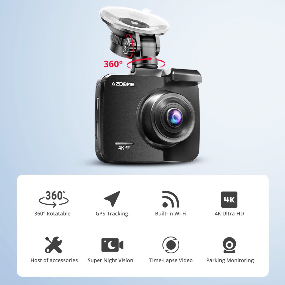 Azdome Gs H K Dash Cam Built In Wi Fi Gps Gb