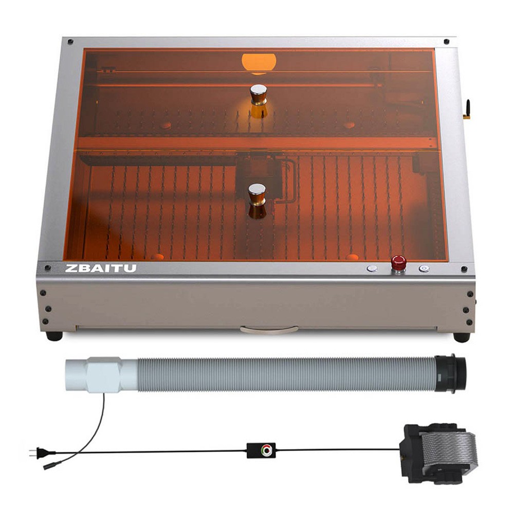 

ZBAITU Z40 4 in 1 Laser Engraver Cutter 20W, Enclosed Chamber, 30000mm/min Engraving Speed, with Air Assist Air Pump, Drawer Laser Bed, Smoke Extractor, App Connection, 400*400mm