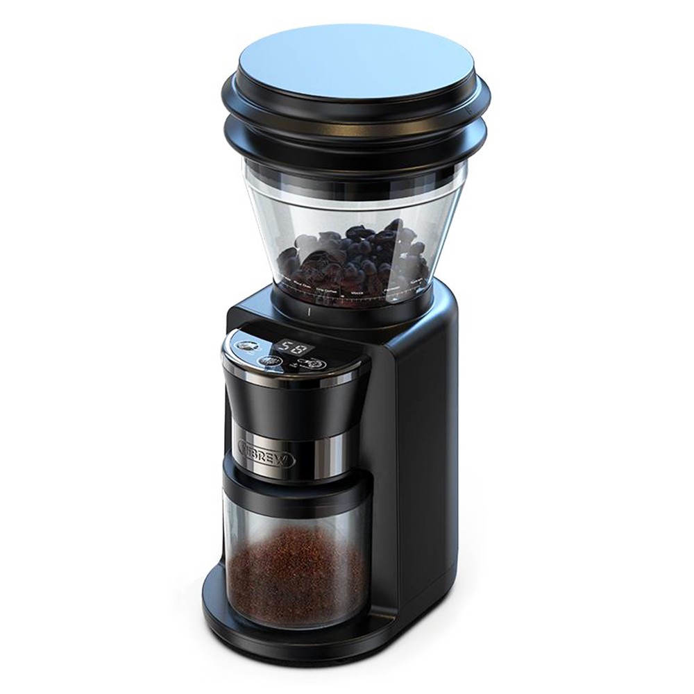 

HiBREW G3 Electric Coffee Grinder, 34-Gear Scale, 210g Bean Container, 100g Powder Tank, 48mm Conical Burr, Anti-Static Function, Manual/Auto Mode