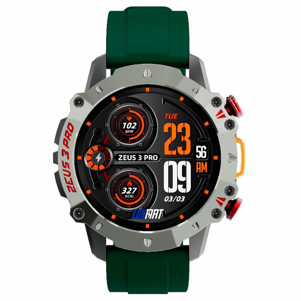 

LOKMAT ZEUS 3 Pro Smartwatch 1.39 TFT Screen Heart Rate, Blood Pressure, SpO2 Monitor Bluetooth 5.1 - Green