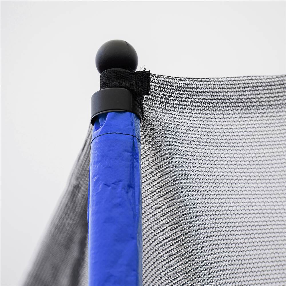 10FT Trampoline with Basketball Hoop Inflator and Ladder(Inner Safety Enclosure) Blue