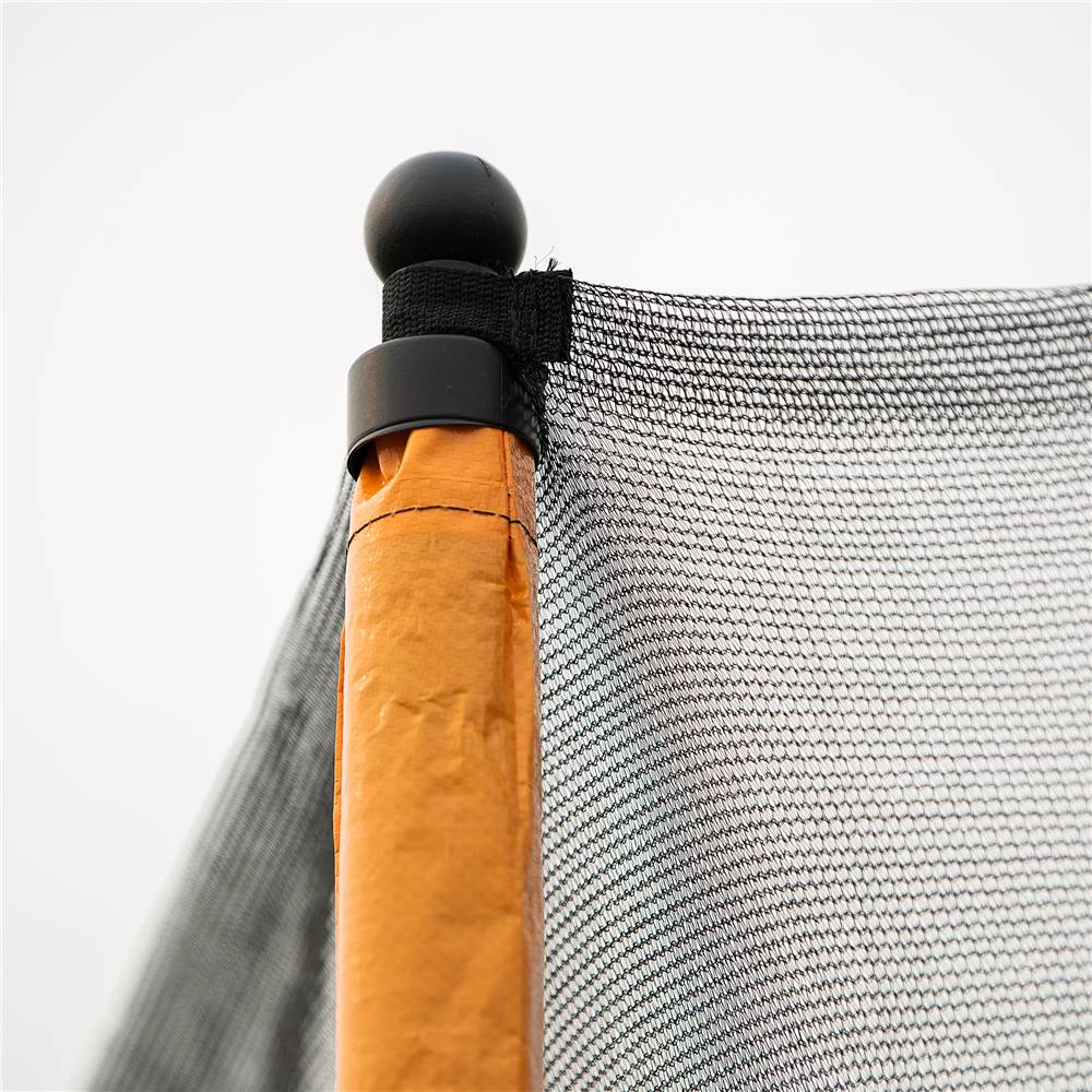 10FT Trampoline with Basketball Hoop Inflator and Ladder(Inner Safety Enclosure) Orange