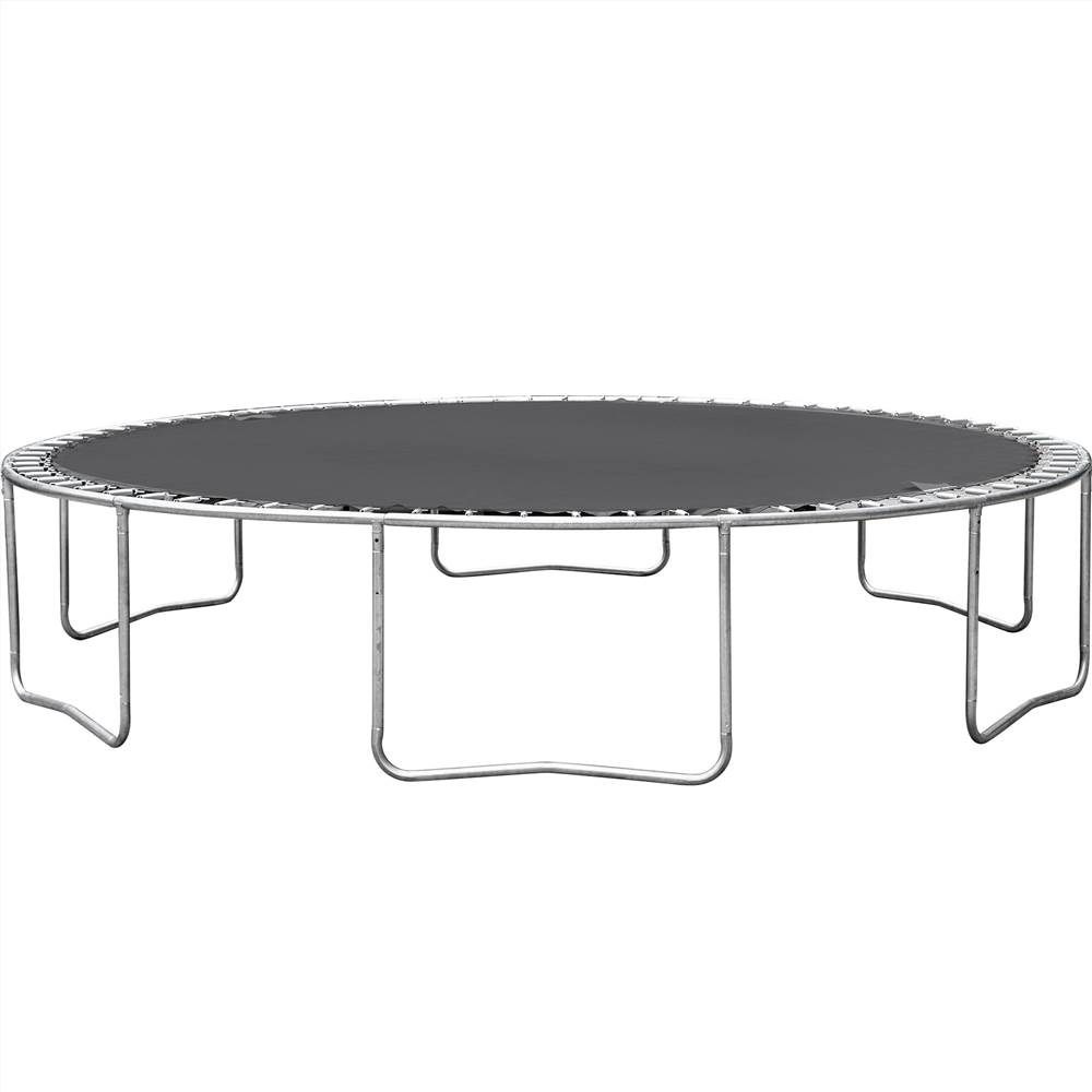 15FT Trampoline with Basketball Hoop Inflator and Ladder(Inner Safety Enclosure) Green