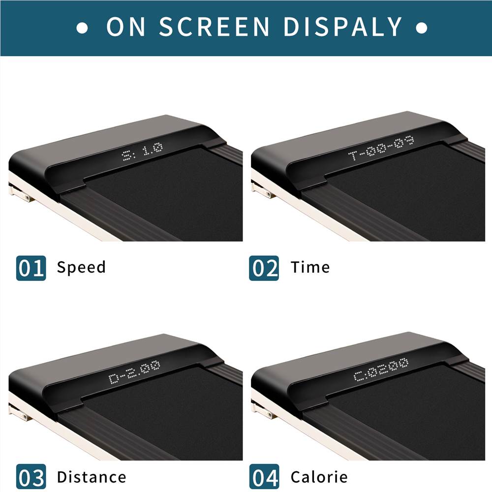 UMAY Portable Treadmill Under Desk Walking Pad Flat Slim Treadmill