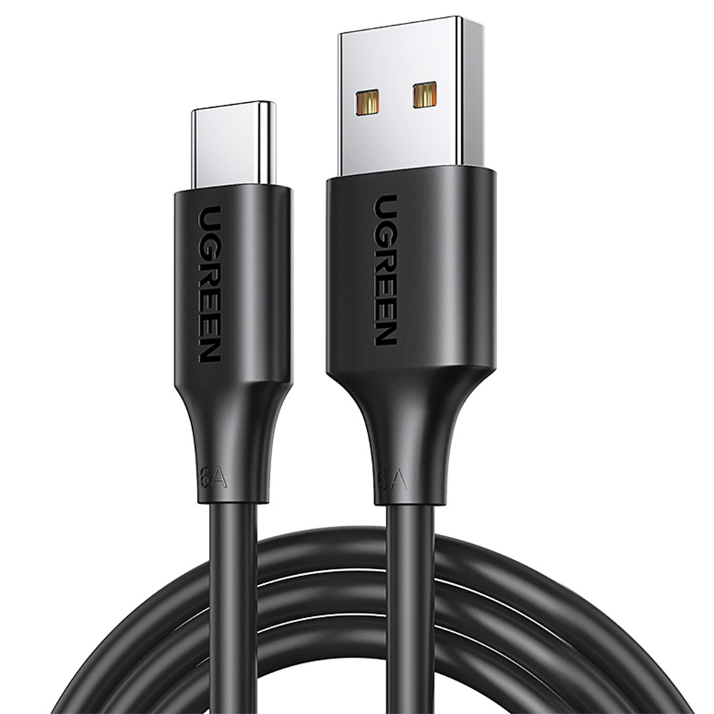

Ugreen 1m 6A 5A Type-C Cable Quick Charge 3.0 40W 66W 100W USB-C Charging Data Cable for Huawei, Honor, Xiaomi, Black