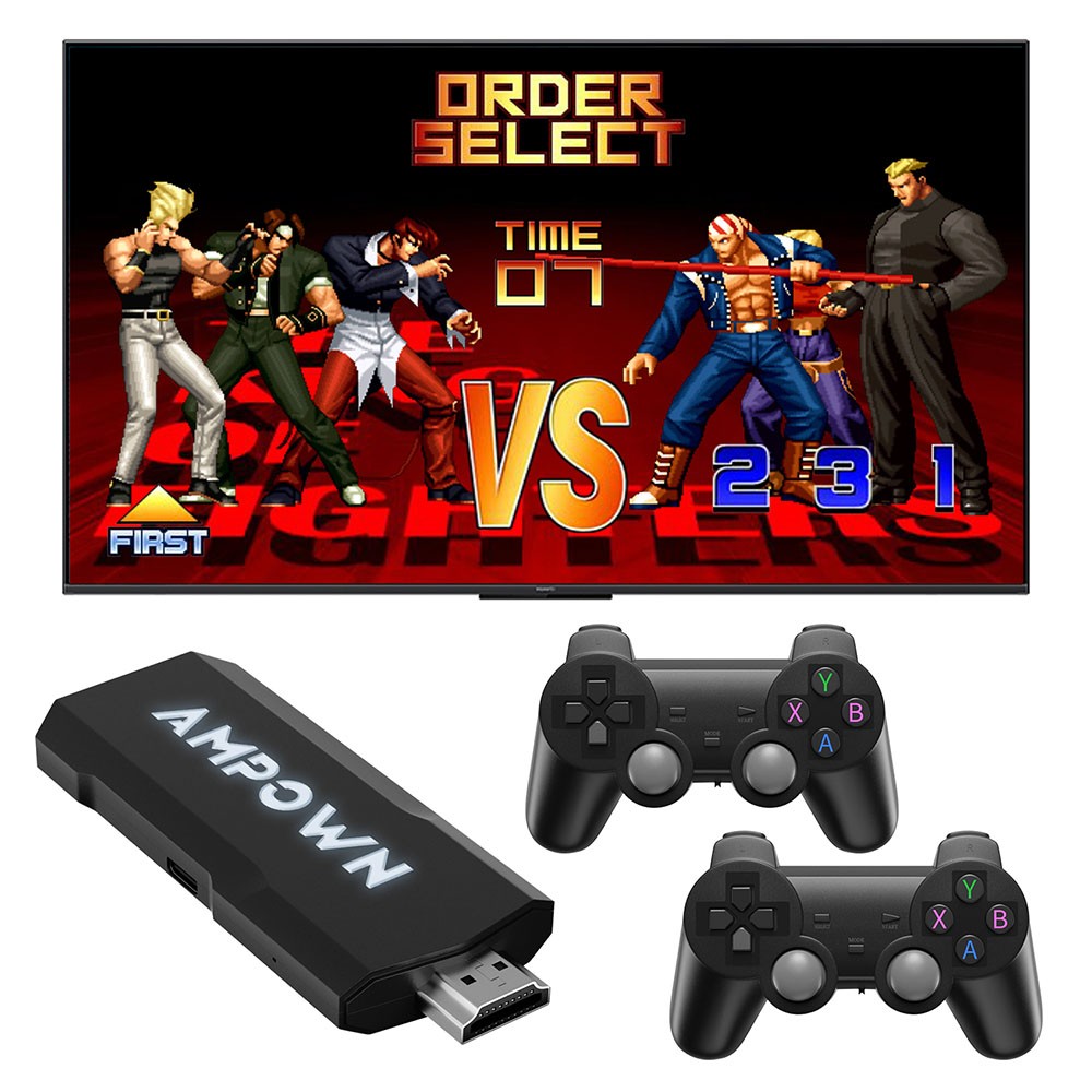 

AMPOWN GD20 Game Stick with 2 Wireless Game Console, Emuelec 4.3, 256GB TF Card 70000+ Games, 4K HDMI Output