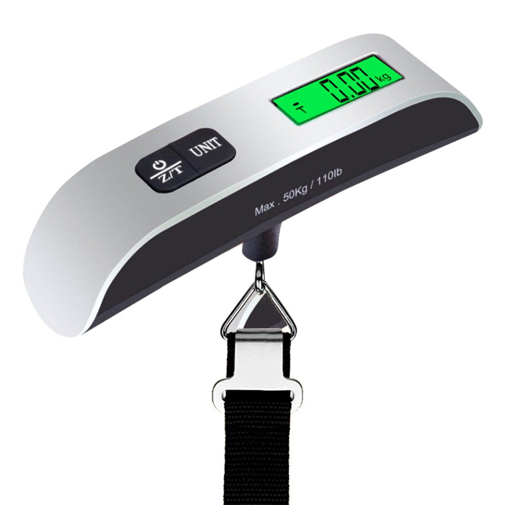 

50kg Luggage Scale Portable Handheld Scale Digital Webbing Weight Scale (without Battery), Red