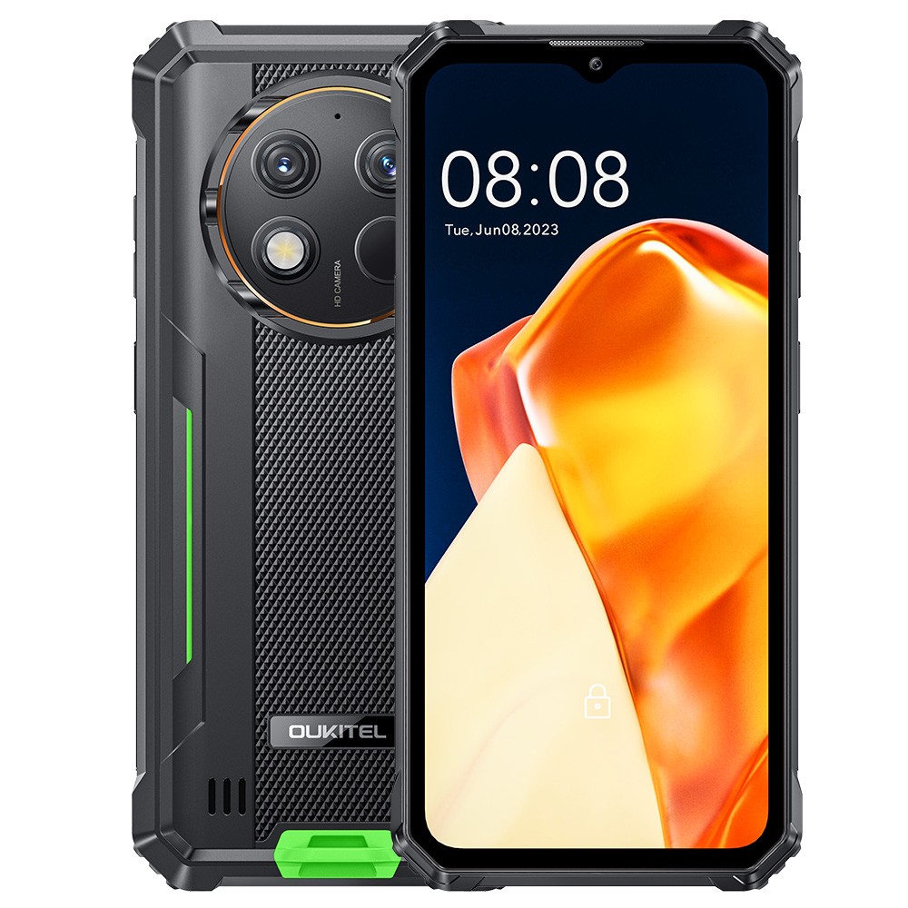

OUKITEl WP28 Rugged Smartphone, 15GB+256GB, 5MP Front Camera+48MP Rear Camera, 10600mAh Battery, 6.52 inch Screen, Android 13.0, Fingerprint Unlock - Green