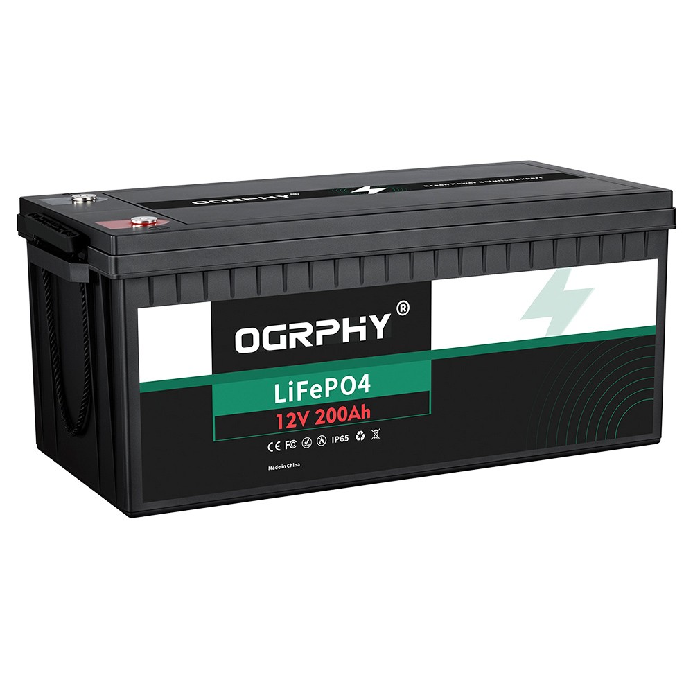 

OGRPHY LiFePO4 12V 200Ah Lithium Battery Pack Backup Power, 2560Wh with BMS 100A, Up to 5000 Deep Cycles