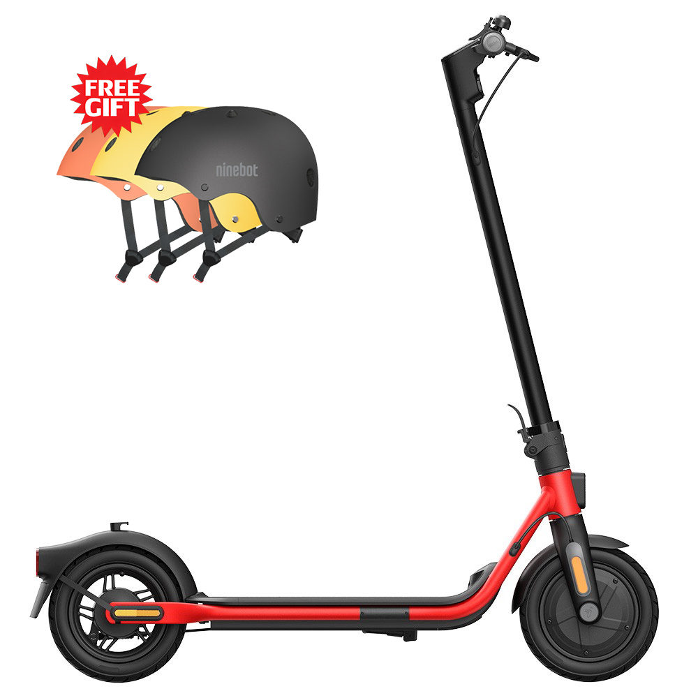 

Ninebot KickScooter D18E Electric Scooter Foldable 10 inch Pneumatic Tires 250W Hub Motor 25km/h Max Speed 36V 5.0Ah Battery 18km Range Powered by Segway, Black