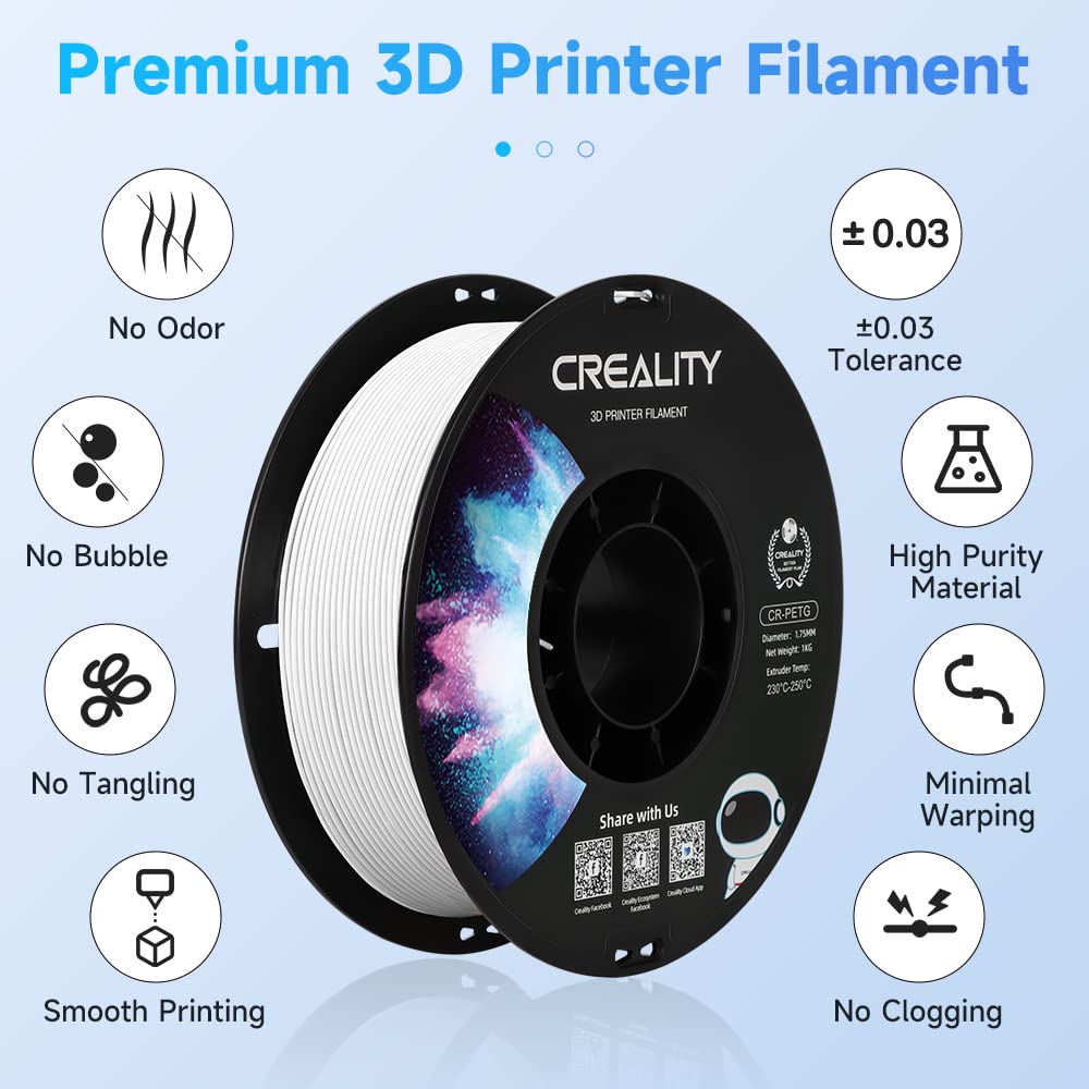 Creality Cr Petg Mm D Printing Filament Kg White