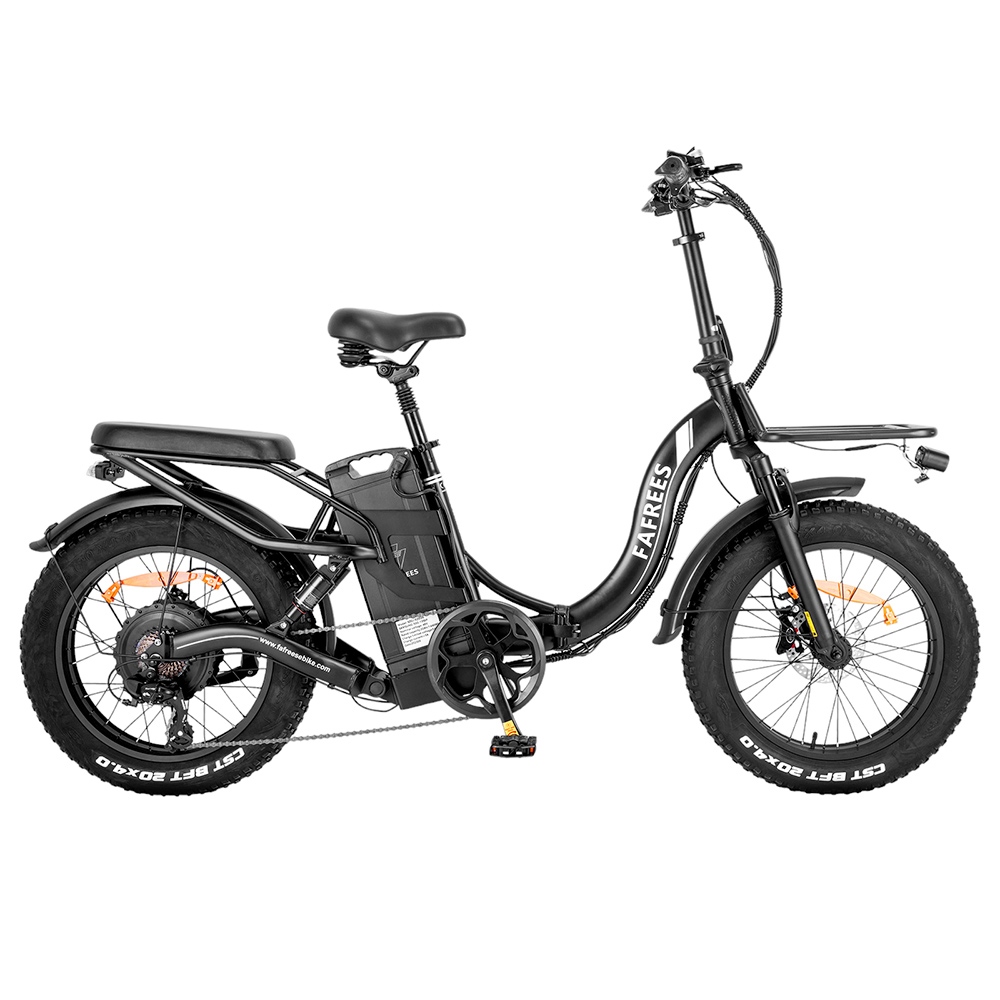 

F20 X-Max Electric Bike 20*4.0 inch Fat Tire 750W Brushless Motor 48V 30AH Battery 25km/h Default Max Speed 200km Max Range Shimano 7 Speed Gear Shift System Hydraulic Disc Brakes - Black
