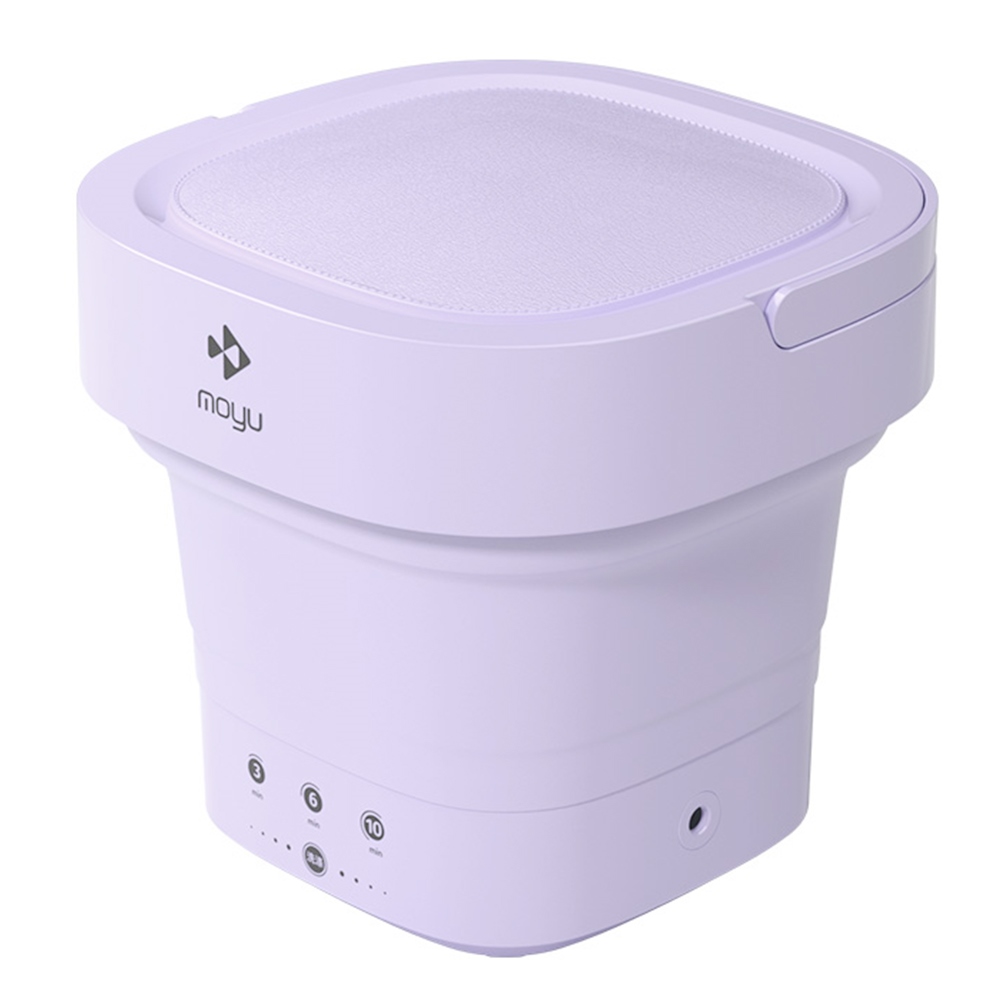 

MOYU MINI01-M Mini Portable Clothes Washing Machine, Electric Folding Barrel Washer, 3-Gear Cleaning, Anti-Bacterial Wave Wheel EU Plug - Purple