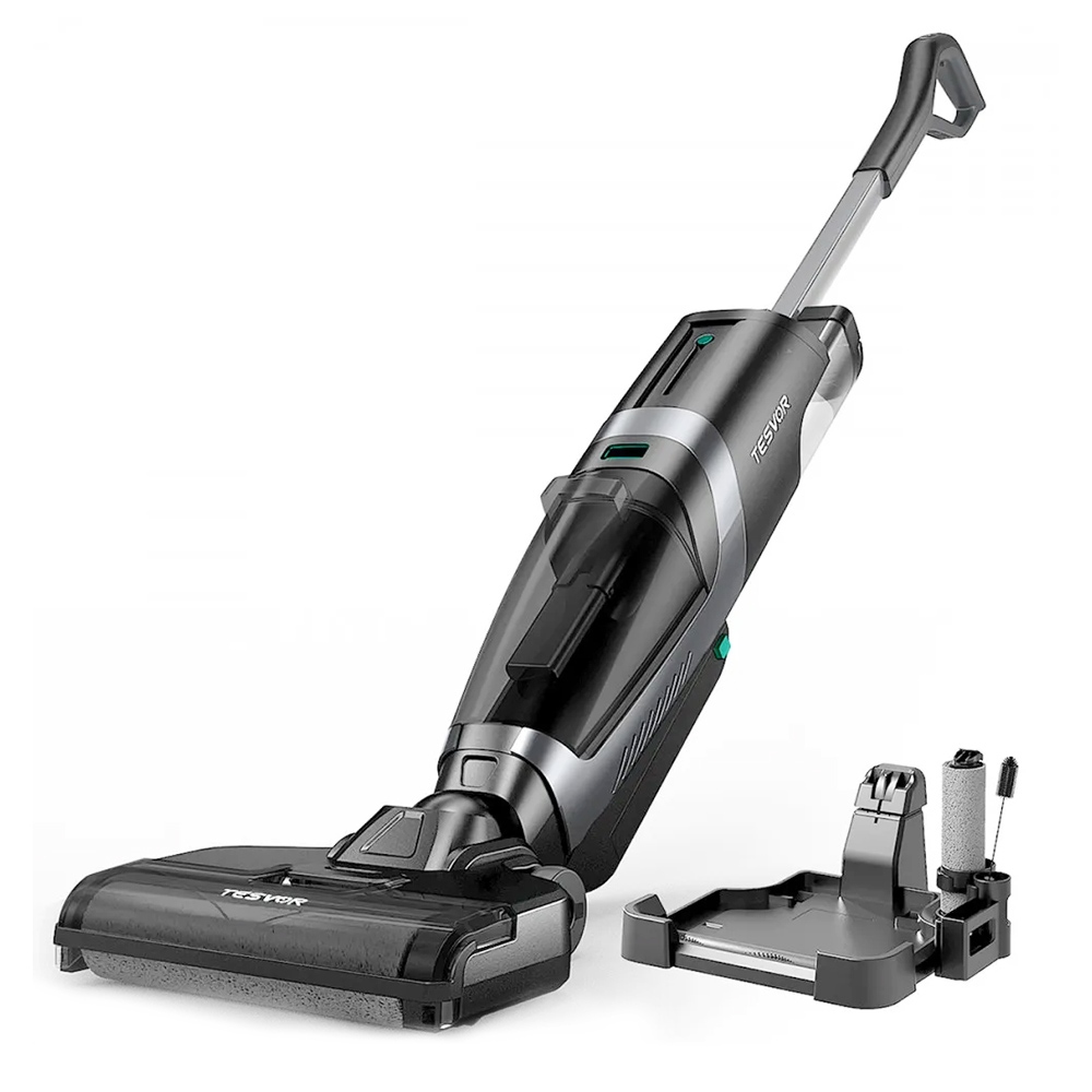 

Tesvor R5 Cordless Wet Dry Vacuum Cleaner, 13000Pa Suction, Self-Cleaning, 900ml Water Tank, Smart Dirt Sensor, 45min Max Runtime, 3800mAh Battery, Voice Control, LED Display, Black