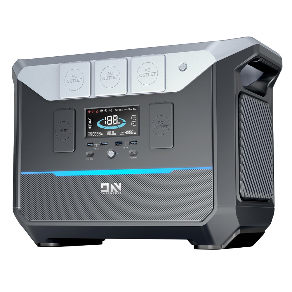 

DaranEner NEO2000 Portable Power Station, 2073.6Wh LiFePO4 Battery Solar Generator, 2000W AC Output, 1.8 Hours Full Charge, 14 Ports, Wireless Charging, for Outdoors Camping, Travel, RV, Home Emergency
