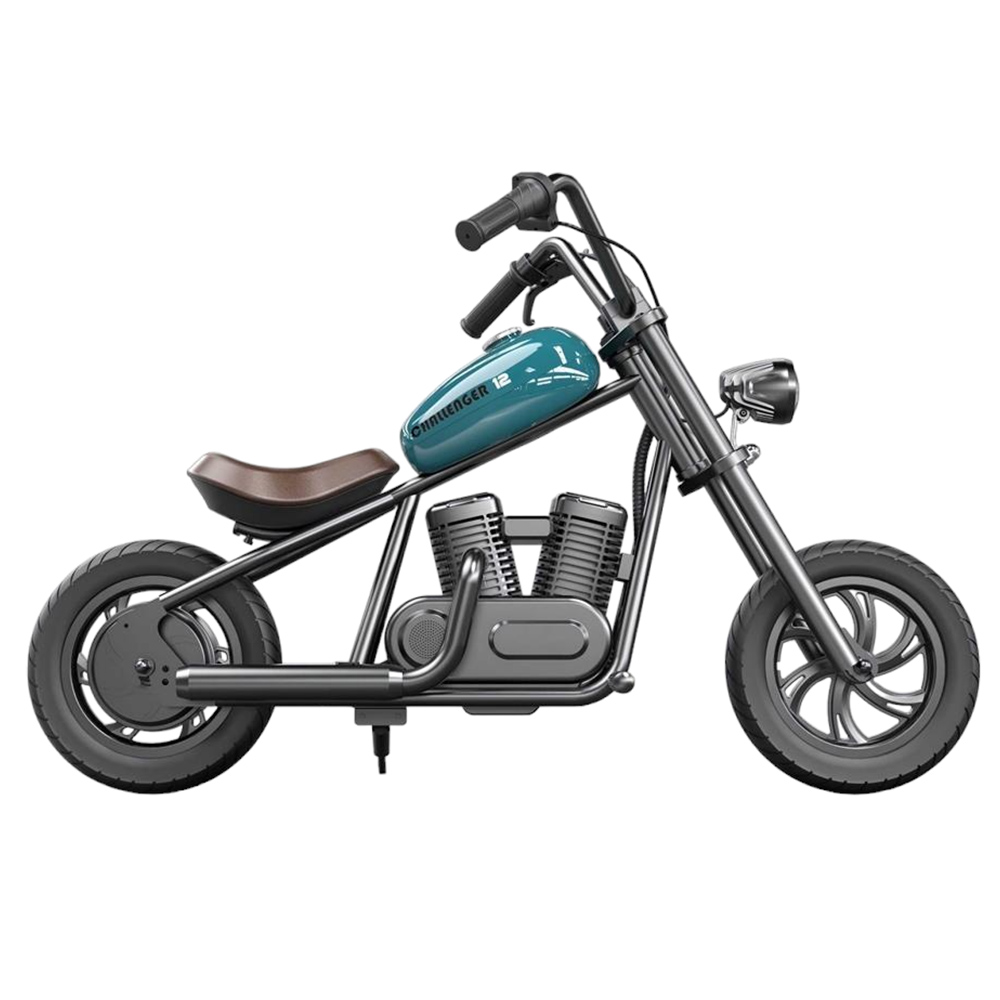 

HYPER GOGO Challenger 12 Basic Edition Electric Chopper Motorcycle for Kids 24V 5.2Ah 160W with 12'x3' Tires, 12KM Top Range - Sky Blue