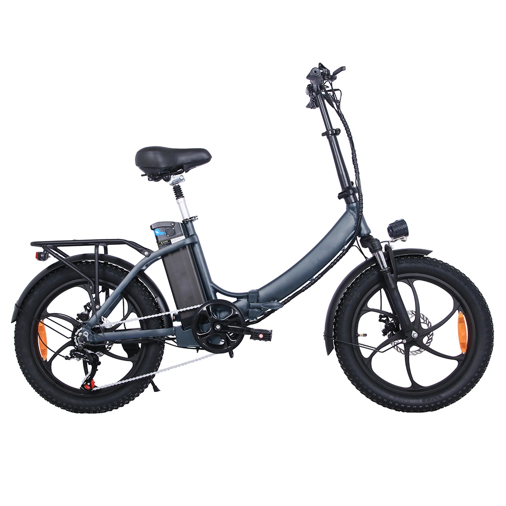 

OT16 Electric Bike 20*3.0 inch Tires, 350W Motor 48V 15Ah Battery 25km/h Max Speed Disc Brakes - Grey