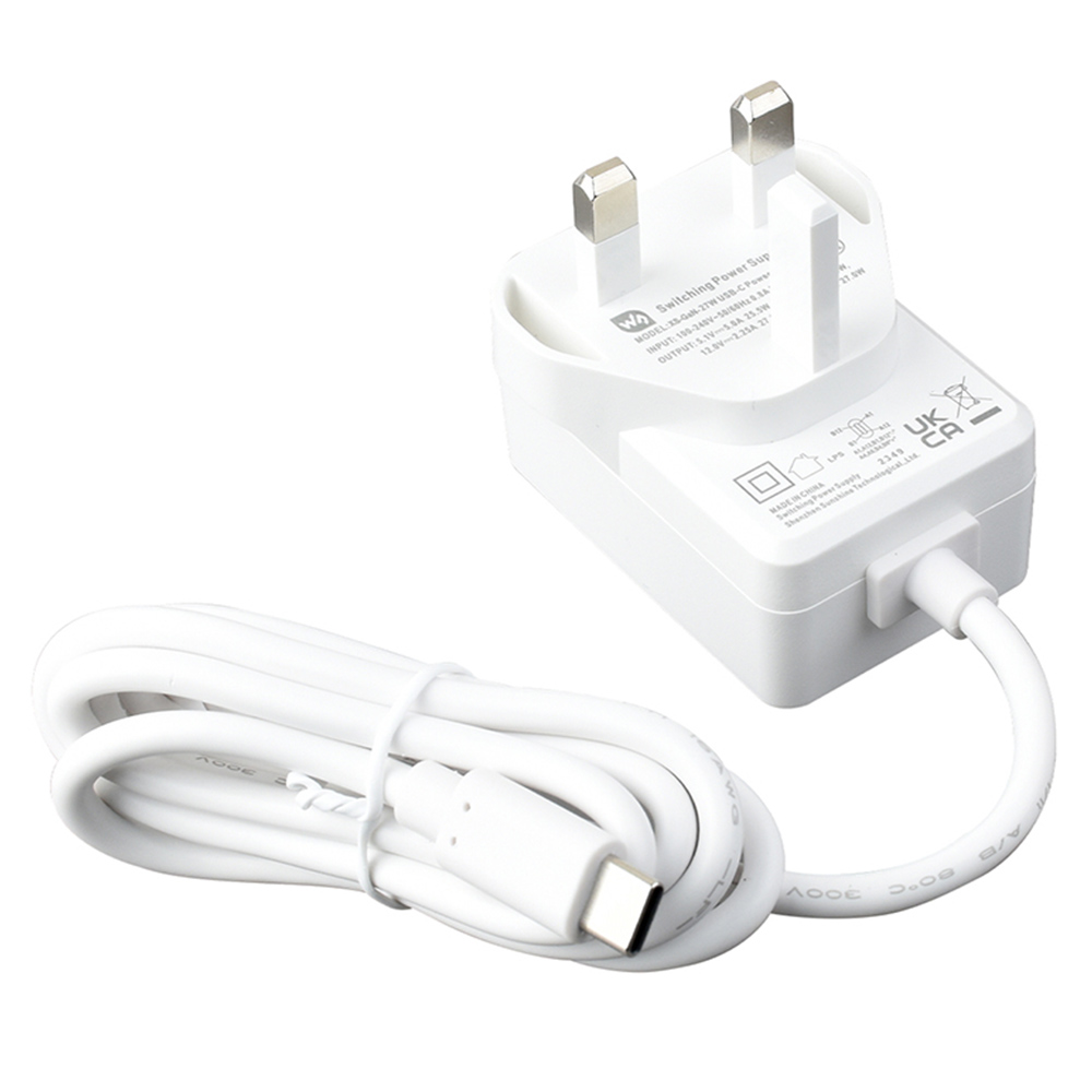 

27W USB Type-C Power Supply for Raspberry Pi 5 - UK Plug